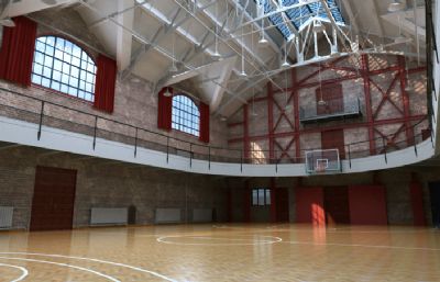 清华大学篮球馆 室内篮球场 体育馆