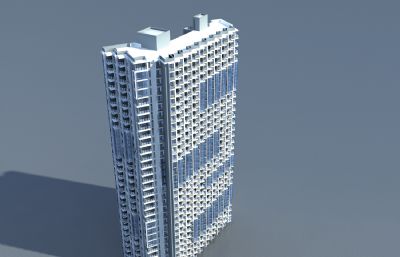 现代公寓 住宅 宿舍楼3D模型