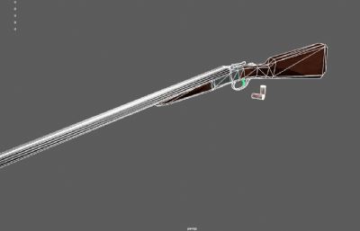 双管霰弹枪 双管猎枪 火枪3dmaya模型