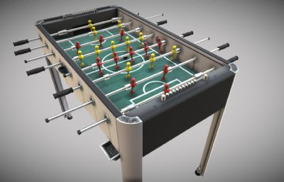 桌上足球 桌面足球机器OBJ模型