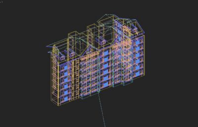 联排洋房 安置房小区3D模型