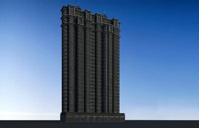 欧式住宅 超高层小区3D模型