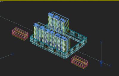 商住楼 商住一体 小区改造3D模型