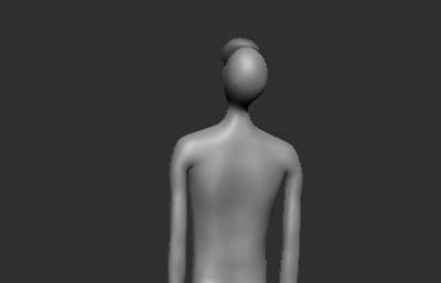 抽象雕塑男人体zbrush模型,obj格式