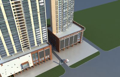 煤炭工程集团设计研究院办公大楼,商住楼3D模型
