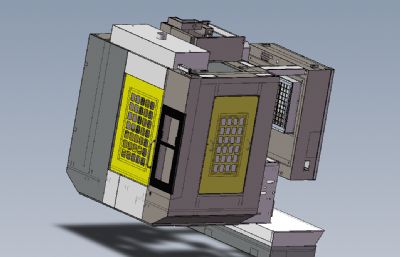 钻铣中心钣金防护罩3D模型