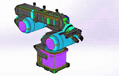 六轴工业机器人3D模型
