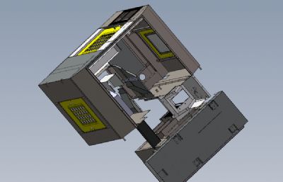 钻铣中心钣金防护罩3D模型