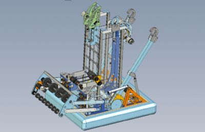 比赛机器人车3D模型
