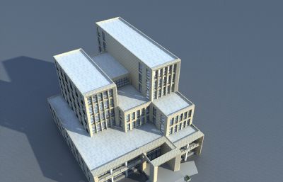 快捷酒店,度假酒店,便捷旅店3D模型