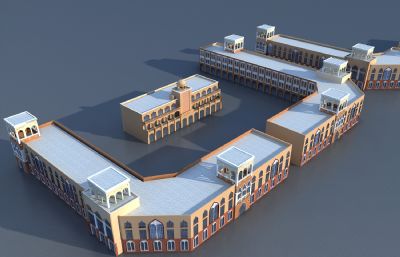 阿富汗商业步行街3D模型