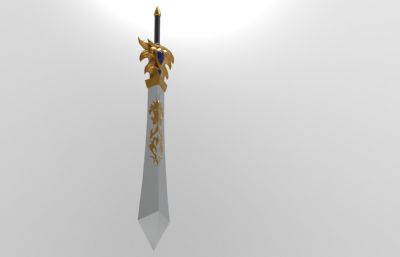 英雄王者之剑,巨剑,古代冷兵器maya模型,多种格式