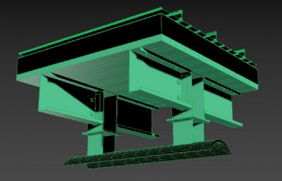 屋面节点,钢架结构3D模型素模