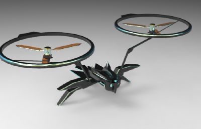 猫头鹰造型的无人机Solidworks模型