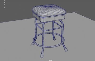 旧凳子,高脚凳,吧台椅,铁艺凳子3dmaya模型