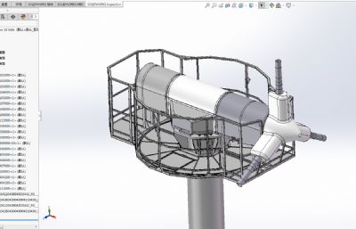 风力发电机核心主机部件3D模型