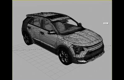 2023款起亚Niro SUV汽车3D模型