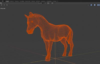 写实斑马3D模型,带后蹬腿动画
