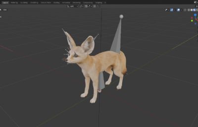 可爱写实小狐狸3D模型