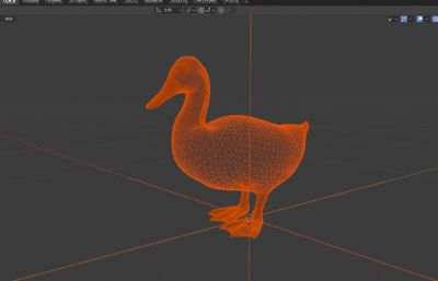 绿头鸭写实3D模型,带动画