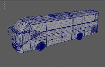大巴车,公交车,巴士旅游车3dmaya模型,已塌陷