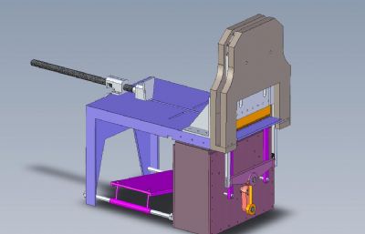 鞋厂层皮切片机3D模型