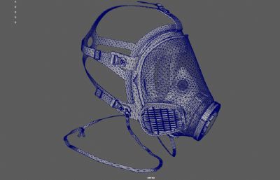 防毒面具,毒气面罩,生化面具游戏道具3dmaya模型