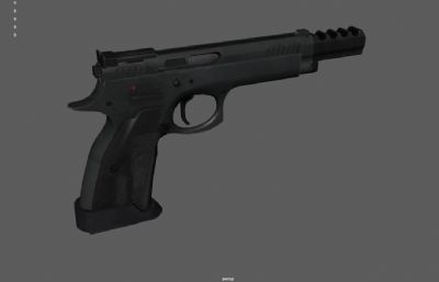 手枪,半自动手枪游戏道具3dmaya模型