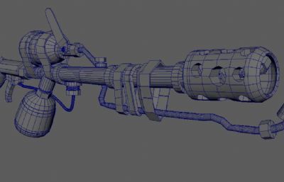 喷火器,喷火枪maya模型素模