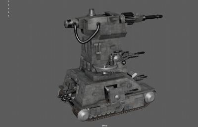 XR-85全自动重型坦克,履带坦克机器人3dmaya模型