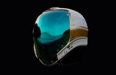 科幻外星球头盔,宇航服头盔OBJ模型