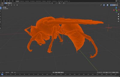 写实亚洲大黄蜂3D模型