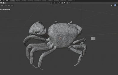 写实河蟹,螃蟹,大闸蟹3D模型