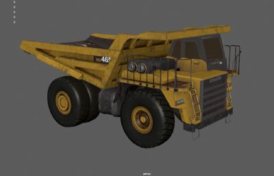 重型采矿车,大卡车,自卸车3dmaya模型
