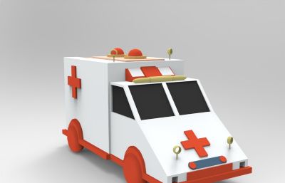 救护车maya模型低模