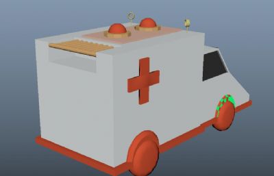 救护车maya模型低模