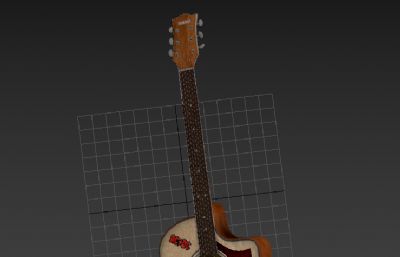 yamaha吉他,小提琴3D模型低模
