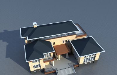 别墅,自建房,小洋楼3D模型