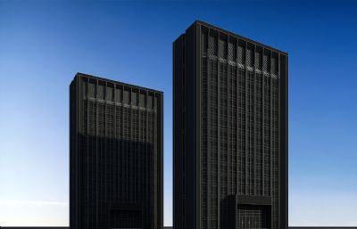 现代办公楼,大厦3D模型