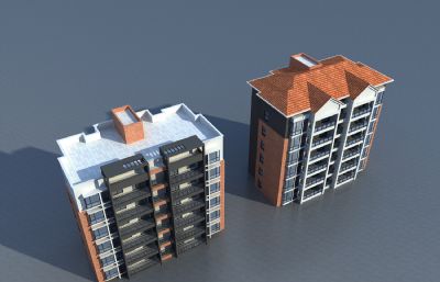 低层安置房,改造房3D模型