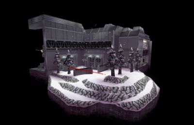 科幻武装基地FBX模型