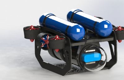 auv自动水下航行器,下潜器3D数模