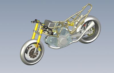 摩托车,机车框架3D数模
