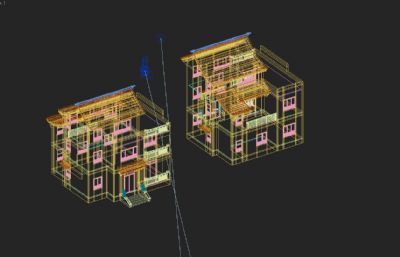 私房,农村自建房,独栋别墅3D模型