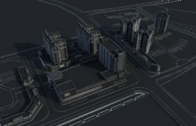 商场,休闲中心,酒店,商业步行街,购物中心3dmax模型