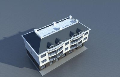 自建房,三层小洋楼3dmax模型