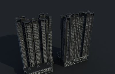 商住楼,商场,高层小区住宅3dmax模型