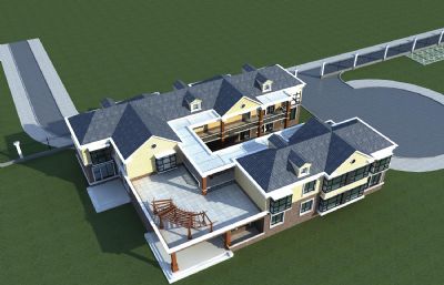 度假别墅,私人花园别墅3dmax模型