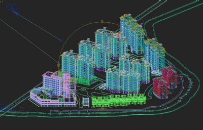中式住宅,双子酒店,别墅洋房3dmax模型