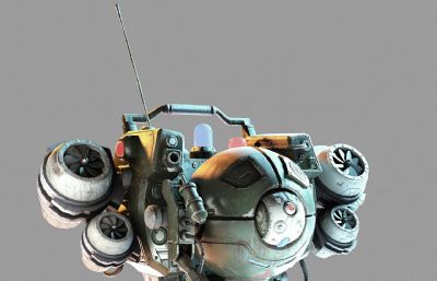 可飞行医疗机器人科幻机器人,科幻机甲3dmax模型